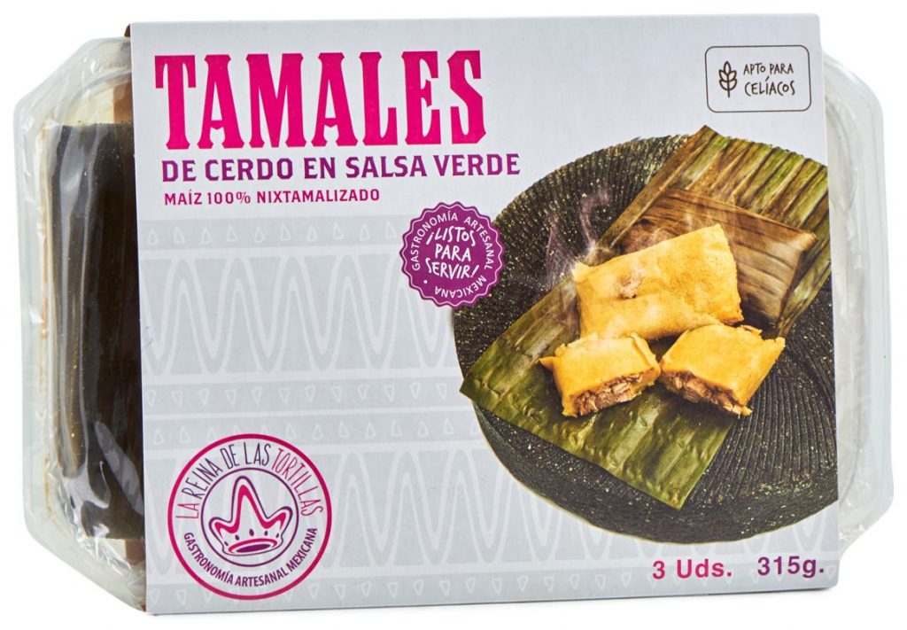 Tamal Cerdo en salsa verde La Reina de las Tortillas 300 g (3 St.)