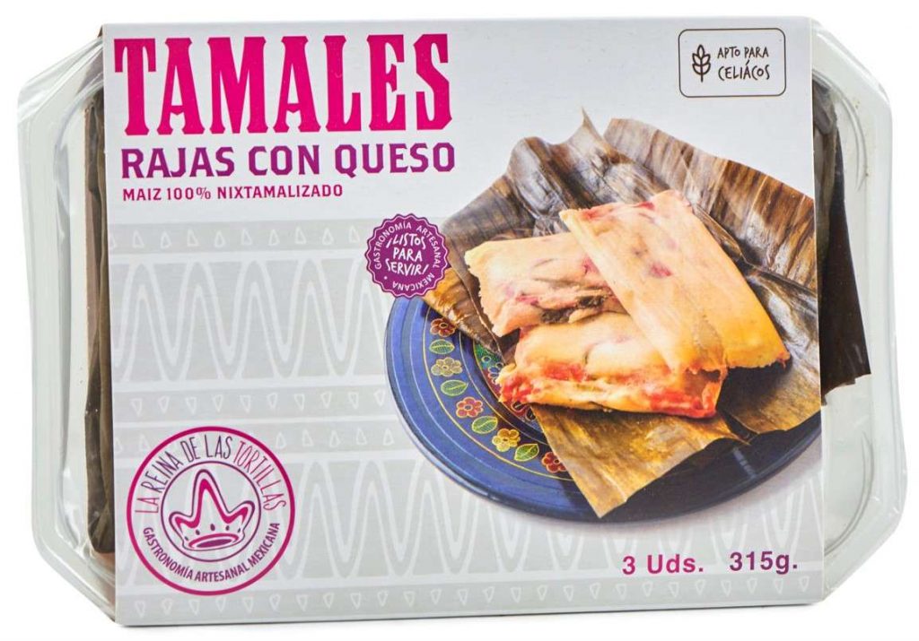 Tamal Rajas con queso La Reina de las Tortillas 300 g (3 St.)